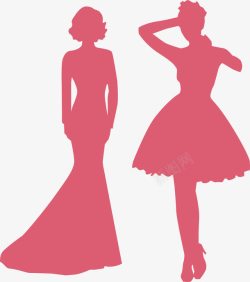 红色短裙粉色穿裙子的女人高清图片