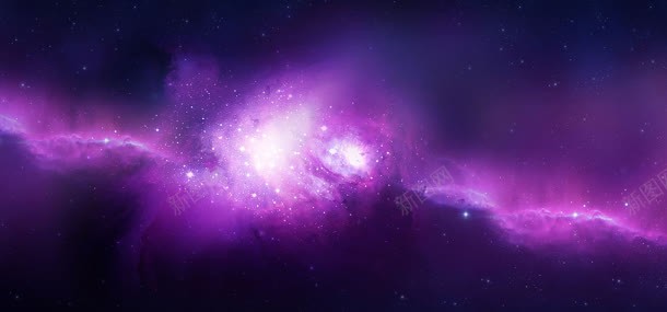 紫色梦幻星空星河jpg设计背景_新图网 https://ixintu.com 多彩星河 星河 星空