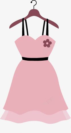 粉色公主裙衣架上的裙子高清图片