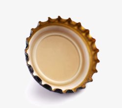 金色盖啤酒瓶密封盖子高清图片