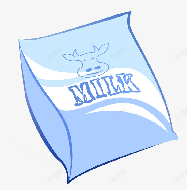 蓝色手绘袋装牛奶png免抠素材_新图网 https://ixintu.com MILK 乳制品 乳品 手绘 牛奶 牛奶乳品 白色 蓝色 袋装牛奶 食物 饮料