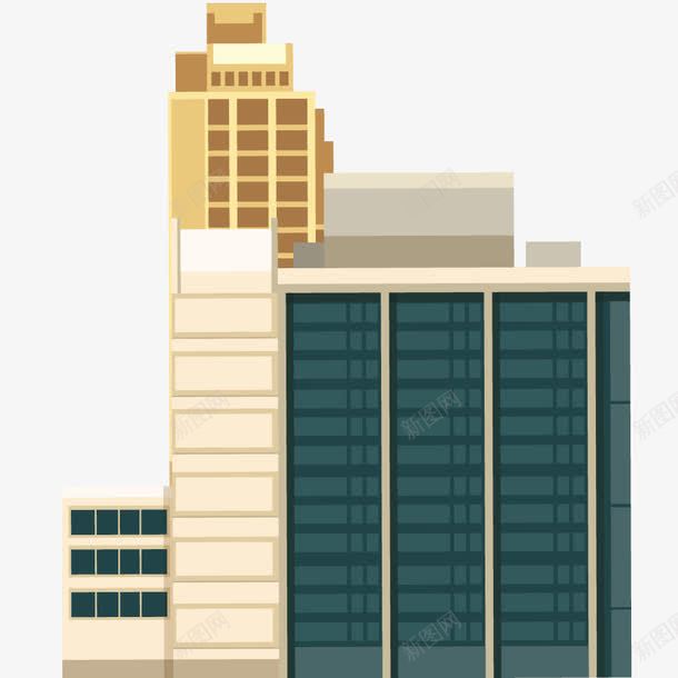 城市办公楼png免抠素材_新图网 https://ixintu.com 建筑 房屋 手绘 模型 立体