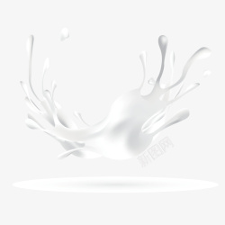 溅起液体牛奶矢量图高清图片