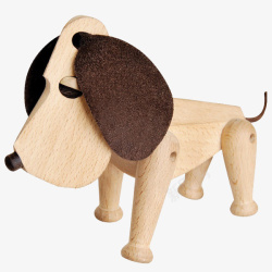 木制狗狗玩偶创意简约摆件动物木素材