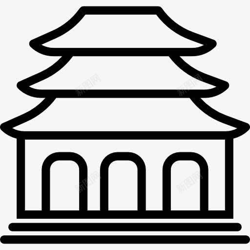 寺图标png_新图网 https://ixintu.com 亚洲 佛教 宝塔 寺庙 楼