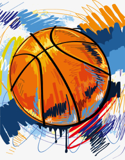 篮球俱乐部彩色创意抽象篮球海报高清图片