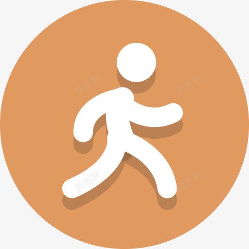 的人运行行走圆形图标png_新图网 https://ixintu.com Person running walking 的人 行走 运行