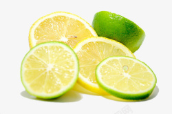 鲜果青桔柠檬薄片柠檬青桔柠檬高清图片
