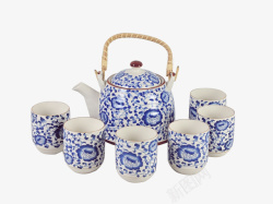 茶壶套装青花瓷茶具高清图片