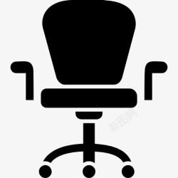工作室图标扶手椅带轮子的工作室家具图标高清图片