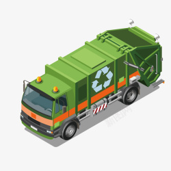 回收废弃物循环垃圾车高清图片