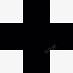 十字交叉的轮廓药店标志图标高清图片
