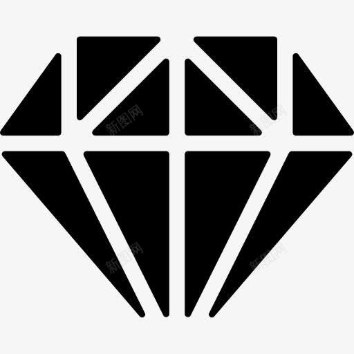 钻石宝石图标png_新图网 https://ixintu.com 价值珍贵 商务 填充 宝石 形状 珠宝 石 钻石