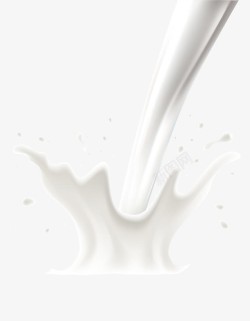 柔顺牛奶倾倒白色牛奶高清图片