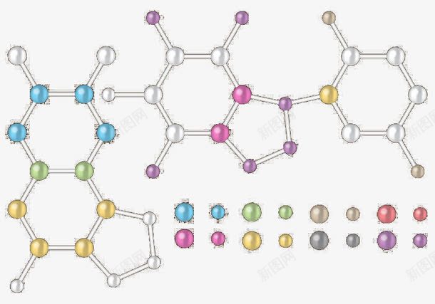 镀铬分子载体png免抠素材_新图网 https://ixintu.com DNA 分子结构 生物 遗传学