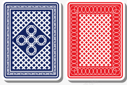 红蓝色立体魔术扑克素材