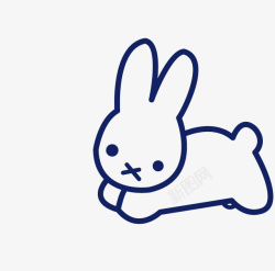 动物图画手绘小兔子图标高清图片