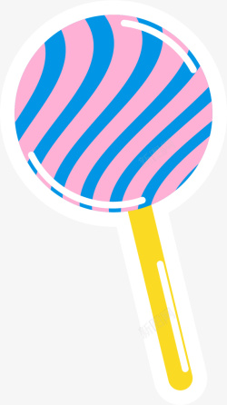 一张贴纸条纹棒棒糖玩具贴纸高清图片