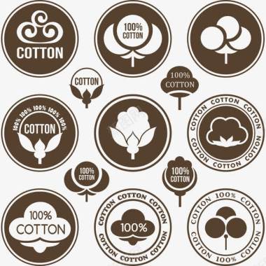 棉花标签图标图标