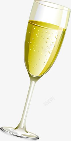 玻璃高脚杯高品质黄色香槟酒高清图片