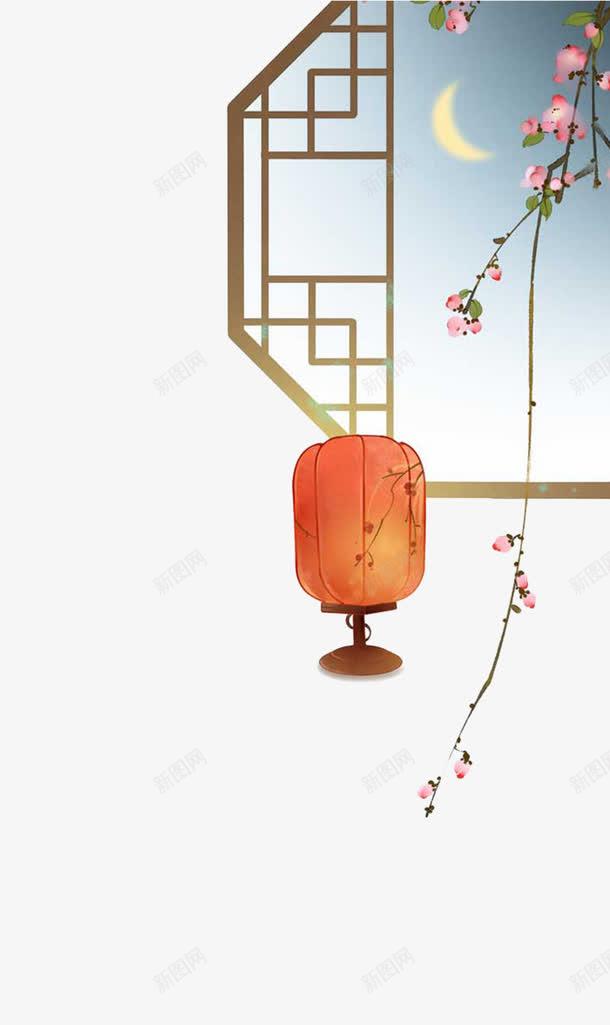 手绘窗棂花朵png免抠素材_新图网 https://ixintu.com 古风 手绘 灯具 窗棂 花朵