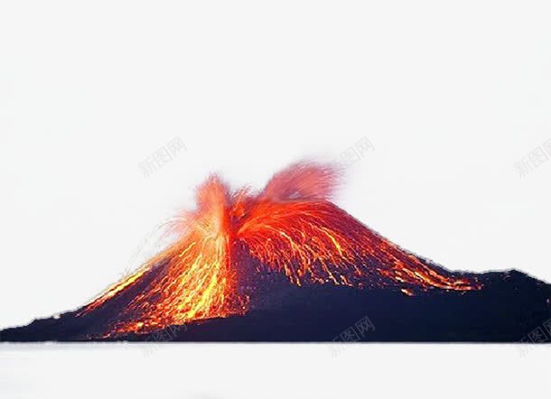 火山爆发png免抠素材_新图网 https://ixintu.com 岩浆 岩浆爆炸 火山岩石 火花 燃烧 自然