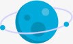 透明蓝色星球标题图标png_新图网 https://ixintu.com 星环 星球 标题 蓝色 设计 透明