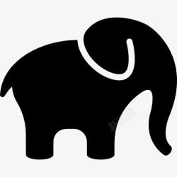 非洲野生动物大象就图标高清图片