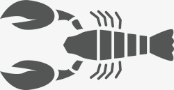 海洋鲜虾青虾手绘图标高清图片
