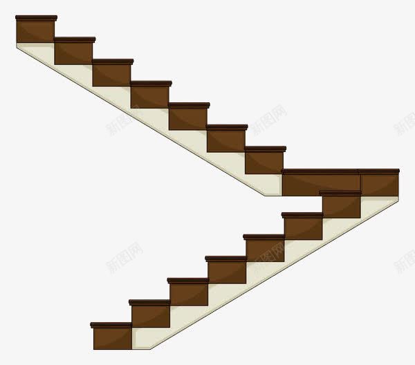 转折的楼梯png免抠素材_新图网 https://ixintu.com 卡通 台阶 实木楼梯 攀爬工具 木梯 梯子 楼梯 用于爬高 登高帮手 阶梯