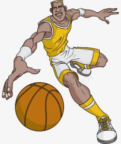 卡通篮球员卡通打篮球漫画运动员高清图片