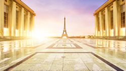 金色铁塔素材巴黎铁塔金色广场海报背景高清图片