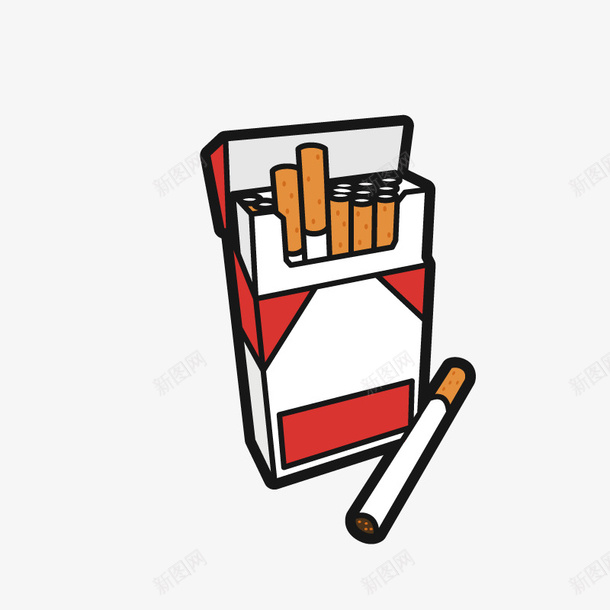 卡通手绘卡通香烟png免抠素材_新图网 https://ixintu.com 创意 动漫动画 卡通手绘 卡通香烟 烟叶 烟盒 立体烟盒
