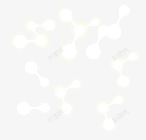 白色圆点png免抠素材_新图网 https://ixintu.com 基因模拟 海报装饰 白色点 矢量装饰