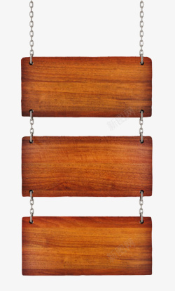 拼接木纹红色被铁链相互挂着的木板实物高清图片