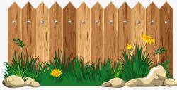 篱笆墙木制围栏高清图片