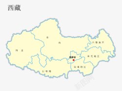 西藏自治区地图素材