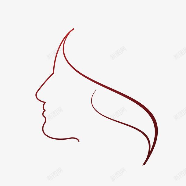 人体面部曲线png免抠素材_新图网 https://ixintu.com 人体 人体曲线 女性 曲线 面部