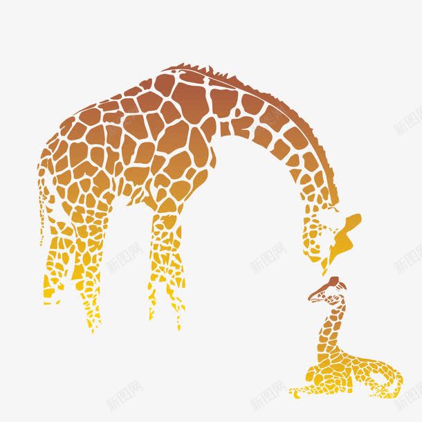 长颈鹿家庭图标矢量图eps_新图网 https://ixintu.com 动物 动物园 我的家人 母亲 热带 矢量图 野生 长颈鹿 非洲 高
