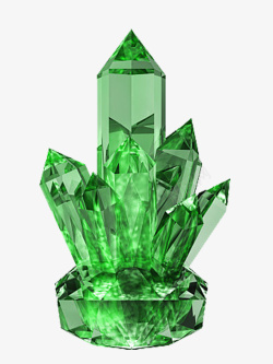 冰柱型钻石翡翠绿素材