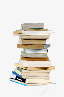 一堆书籍凌乱不整齐堆起来的书实物高清图片