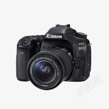 佳能EOS80D专业数码单反相机png免抠素材_新图网 https://ixintu.com 产品实物 佳能相机 数码单方相机