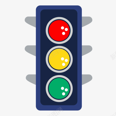 灰色圆角交通信号灯交通类图标图标