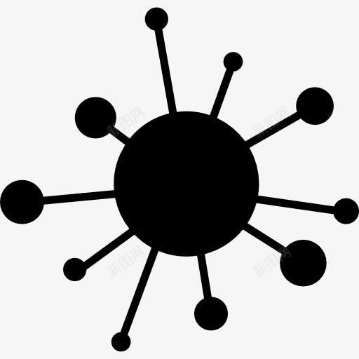 计算机病毒图标png_新图网 https://ixintu.com 圆 圆形状 形状 点 电脑和媒体 界面 病毒 线 计算机ppt