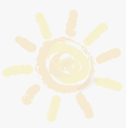 开学季黄色手绘太阳素材