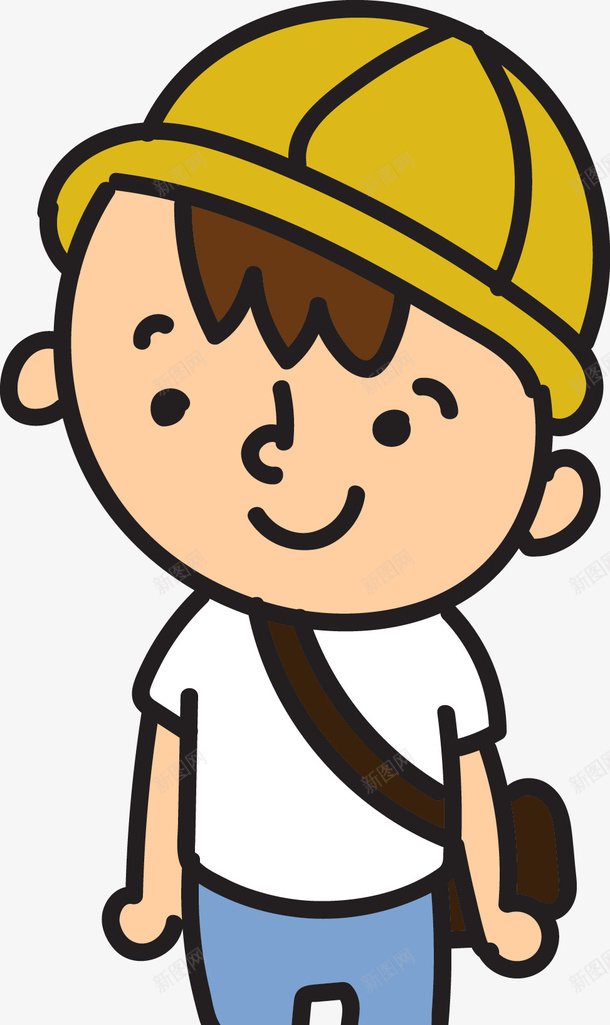 戴着帽子的小男孩png免抠素材_新图网 https://ixintu.com 儿童 卡通漫画 可爱的小朋友 学前教育 学生 孩子 幼儿园 祖国的花朵