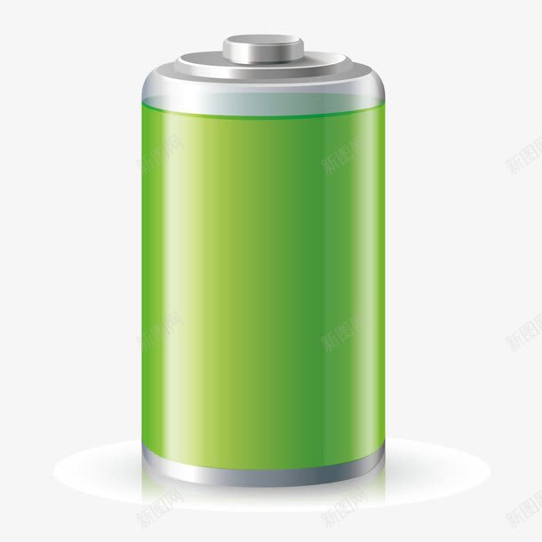 充满电png免抠素材_新图网 https://ixintu.com 3D 电池 电量 绿色