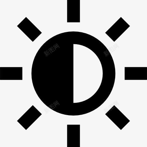 亮度图标png_新图网 https://ixintu.com 亮度 光 天气 太阳 接口 星 照度