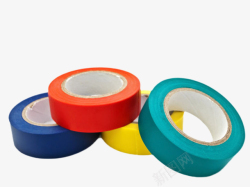 PVC电气胶带多种颜色的电工胶布层叠着实物高清图片