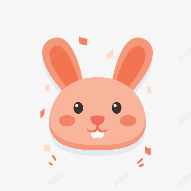 零碎纸兔子头像矢量图eps免抠素材_新图网 https://ixintu.com 兔子 卡通 卡通可爱 卡通的 可爱卡通 可爱的兔子 头像 零碎纸 矢量图